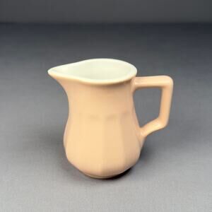HALL China Company Vintage Pink Peach Ceramic Table Creamer Syrup Pitcher